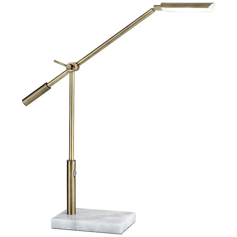 Image 1 Vera Antique Brass Adjustable LED Desk Lamp