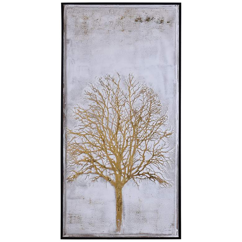 Image 1 Vera Golden Silhouette 48" High Framed Canvas Wall Art