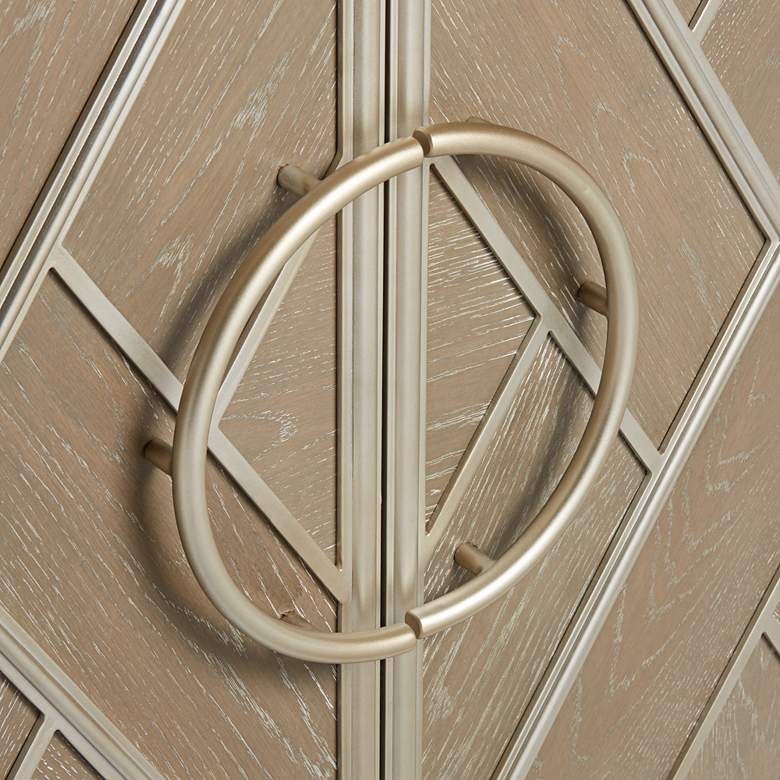 Image 4 Vera Light Gray and Ivory 2-Door Accent Chest more views