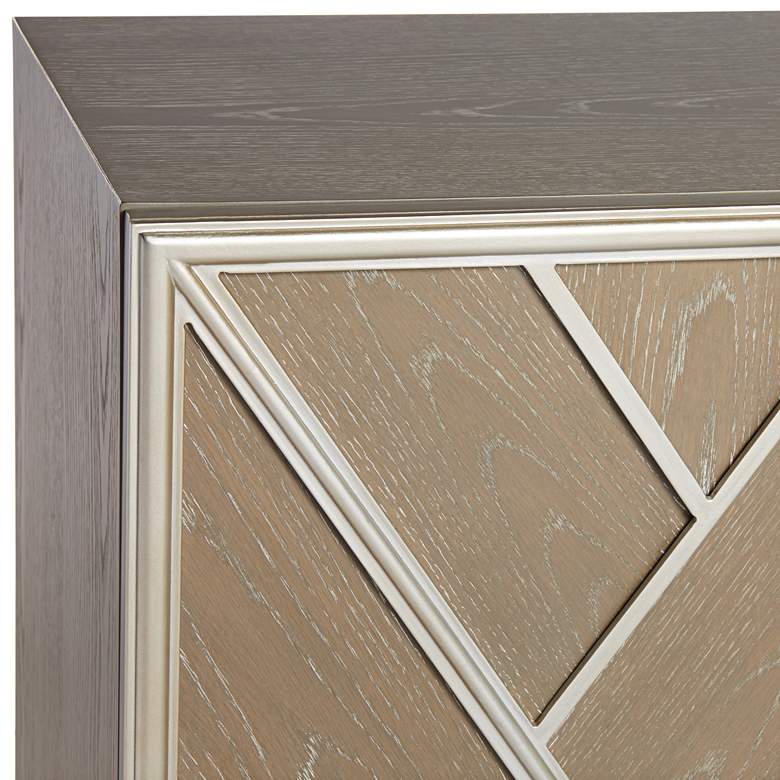 Image 5 Vera Light Gray and Ivory 2-Door Accent Chest more views