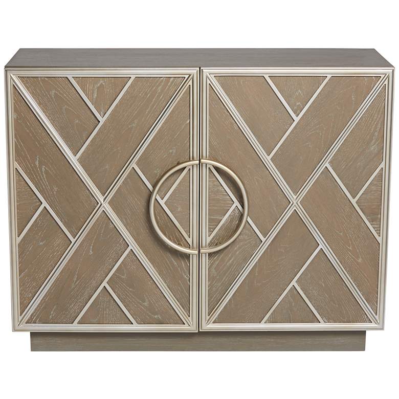 Image 6 Vera Light Gray and Ivory 2-Door Accent Chest more views