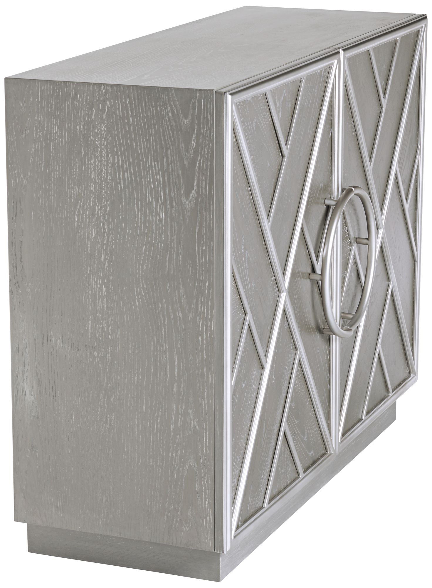 Vera Light Gray and Ivory 2-Door Accent Chest in scene