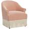 Vera Titan Pink Champagne Fabric Accent Chair with Fringe Trim