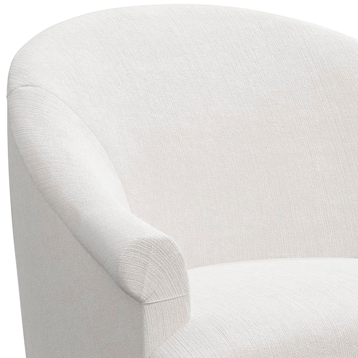 Image 2 Vera Titan Snow Fabric Accent Chair with Black Fringe Trim - Made to Order more views