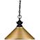 Veracity 14" Wide Matte Black Cone Pendant Light
