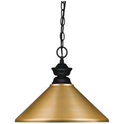 Veracity 14" Wide Matte Black Cone Pendant Light