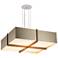 Veram 18" Wide Walnut 3000K LED Pendant With Distressed Brass Shade