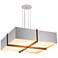 Veram 24" Wide Walnut 2700K LED Pendant With Brushed Aluminum Shade