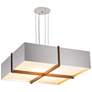 Veram 24" Wide Walnut 3500K LED Pendant With Brushed Aluminum Shade