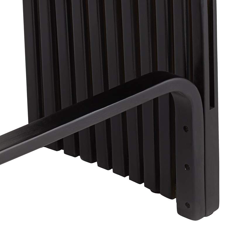 Image 5 Verana 24 inch High Black Finish Modern Bent Bamboo Counter Stool more views