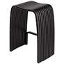 Verana 24" High Black Finish Modern Bent Bamboo Counter Stool in scene