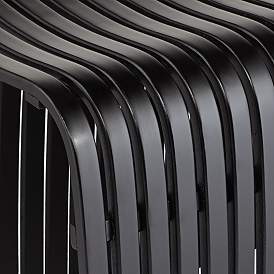 Image3 of Verana 42 1/2" Wide Black Finish Modern Bent Bamboo Wood Bench more views