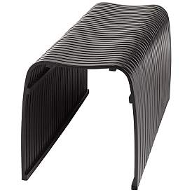 Image5 of Verana 42 1/2" Wide Black Finish Modern Bent Bamboo Wood Bench more views