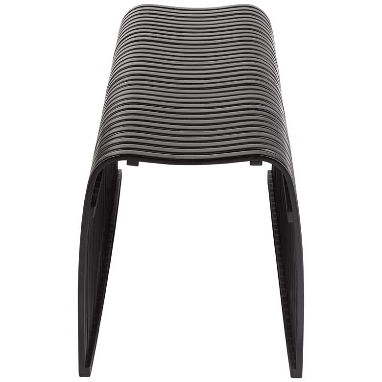 Image 6 Verana 42 1/2" Wide Black Finish Modern Bent Bamboo Wood Bench more views