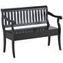 2_Veranda 42 1/2" Wide Antique Black Storage Bench
