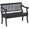 Veranda 42 1/2" Wide Antique Black Storage Bench