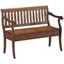 2_Veranda 42 1/2" Wide Elm Stain Wood Storage Bench