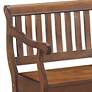 3_Veranda 42 1/2" Wide Elm Stain Wood Storage Bench more views