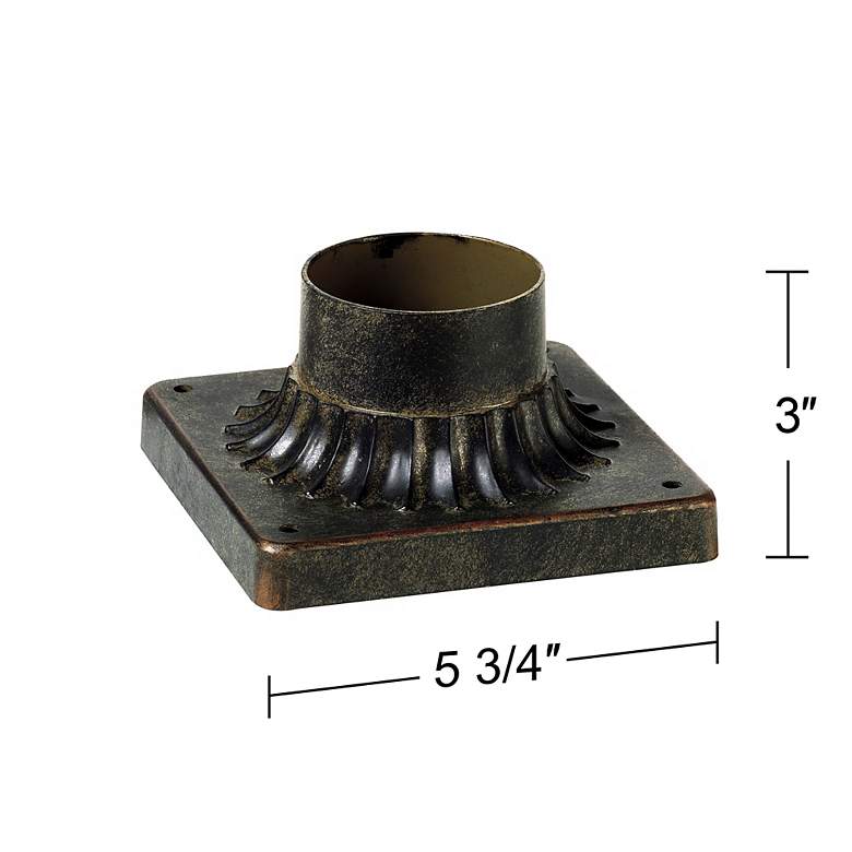 Image 3 Veranda Bronze Metal Outdoor Post Mount Adapter more views