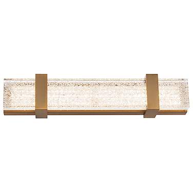 Verandah 18 1/4"W Aged Brass and Crystal ADA LED Bath Light