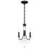 Verdana 19"H x 12"W 3-Light Crystal Chandelier in Black