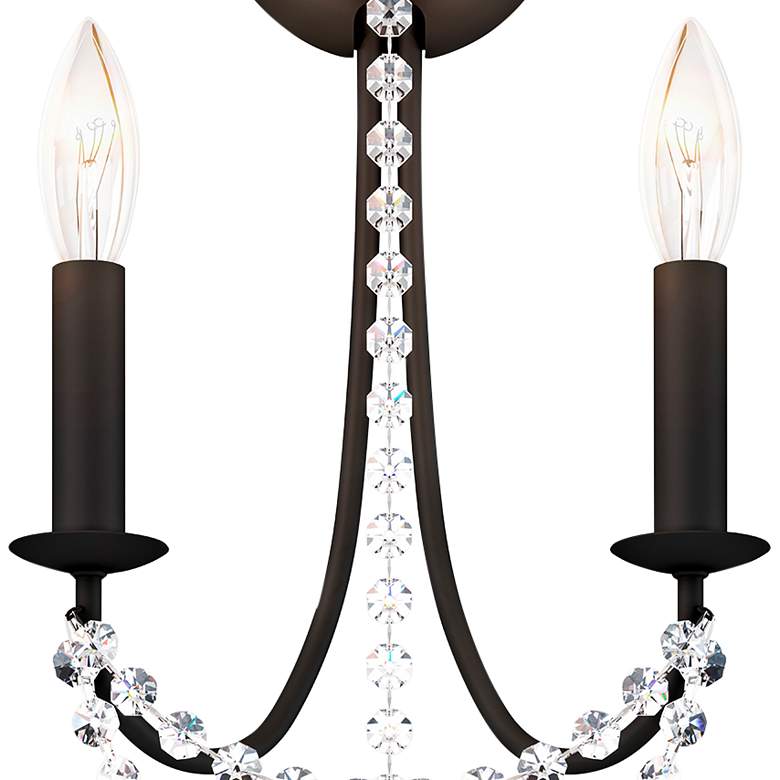 Image 3 Verdana 19"H x 9"W 2-Light Crystal Wall Sconce in Black more views