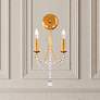 1_Verdana 19"H x 9"W 2-Light Crystal Wall Sconce in Heirloom Gold