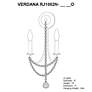 4_Verdana 19"H x 9"W 2-Light Crystal Wall Sconce in Heirloom Gold more views