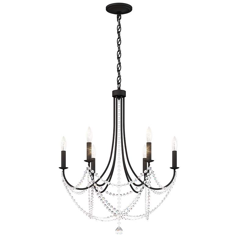 Image 2 Verdana 29"H x 24"W 6-Light Crystal Chandelier in Black