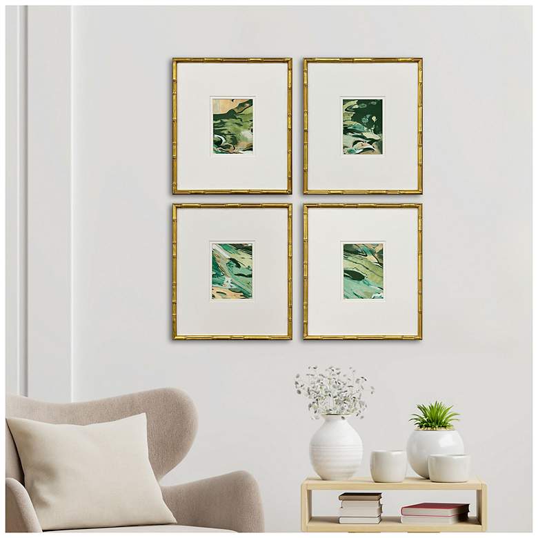 Image 4 Verdant Fusion 17"W x 19"H Contemporary Framed Art Set of 4 more views