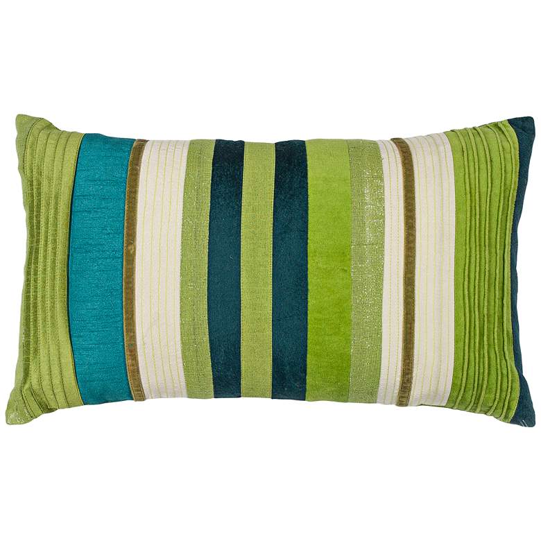 Image 1 Verdant Teal Green 20" Wide Rectangle Decorative Pillow
