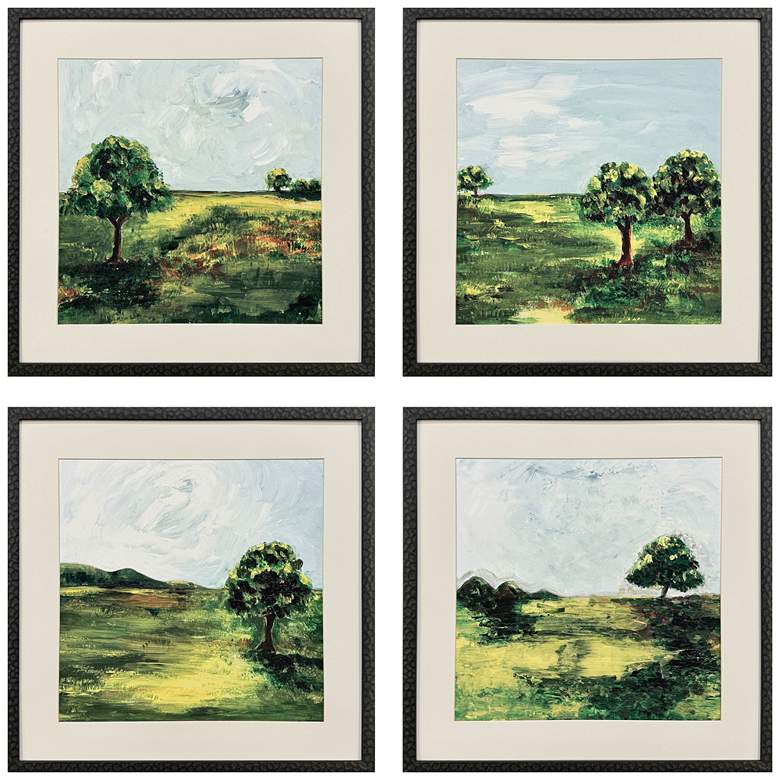 Image 1 Verdant View 21"W x 21"H Framed Art Set of 4