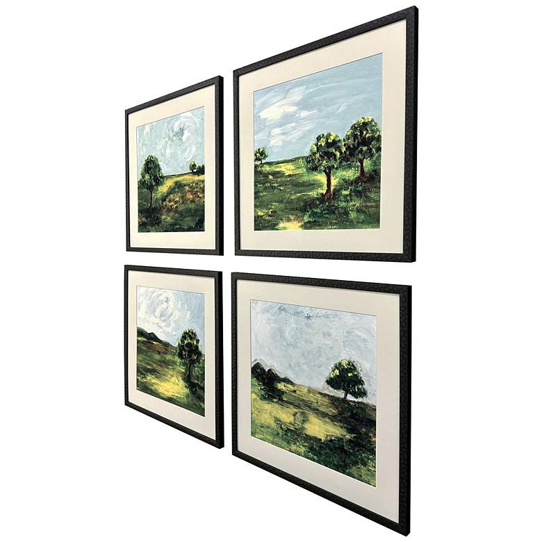 Image 2 Verdant View 21"W x 21"H Framed Art Set of 4 more views