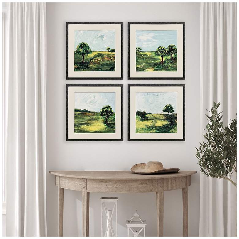 Image 4 Verdant View 21"W x 21"H Framed Art Set of 4 more views