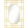 Verden Gold Grid 25" x 36" Rectangle Wall Mirror