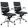 Verdi Ergonomic Black Adjustable Office Chair Set of 2