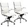 Verdi Ergonomic White Adjustable Office Chair Set of 2