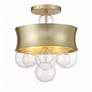 4_Verdi Square 14" Wide Soft Gold and Glass Pendant Light more views