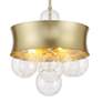 5_Verdi Square 14" Wide Soft Gold and Glass Pendant Light more views