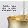 6_Verdi Square 14" Wide Soft Gold and Glass Pendant Light more views
