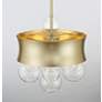 7_Verdi Square 14" Wide Soft Gold and Glass Pendant Light more views