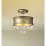 Verdi Square 14" Wide Soft Gold and Glass Pendant Light in scene