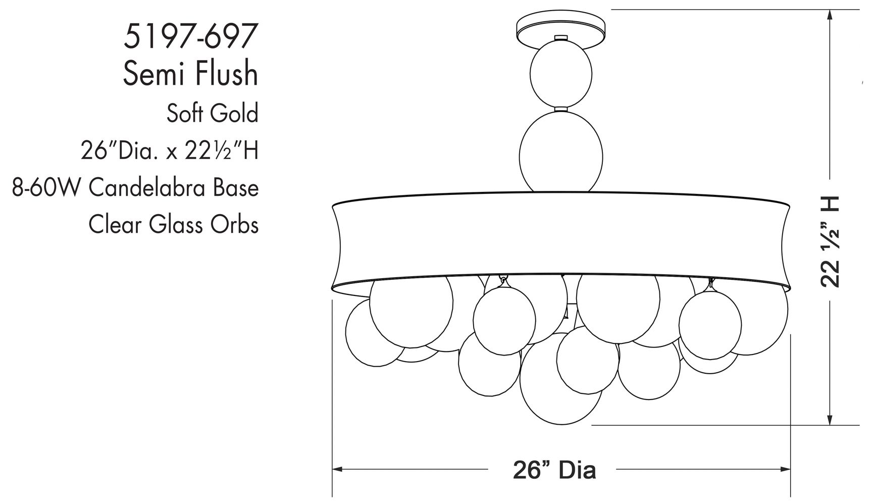 Verdi Square 26" Wide Soft Gold Pendant Light w/ Clear Glass
