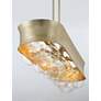 6_Verdi Square 38" Wide Soft Gold and Glass Island Pendant more views