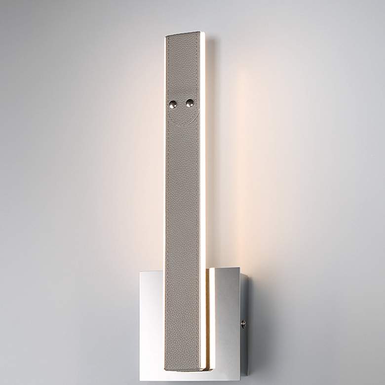 Image 3 Verdura 16.25 In. x 5 In. Integrated LED Wall Sconce in Gray more views