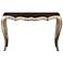 Verena 54" Wide Dark Mahogany and Silver Leaf Console Table