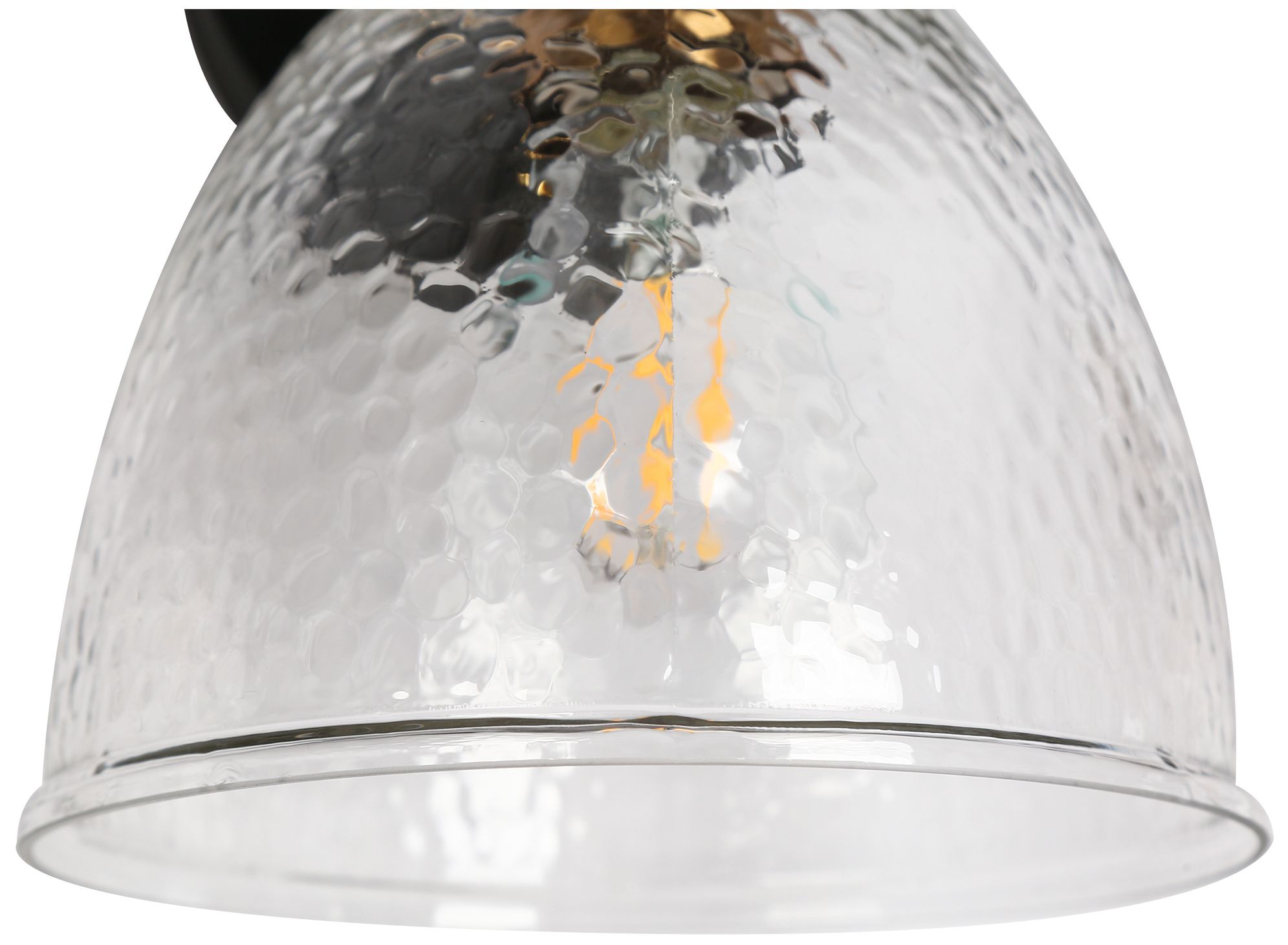 Image 6 Verex 23.6"W Brass Black 3-Light Textured Glass Bathroom Vanity Light more views