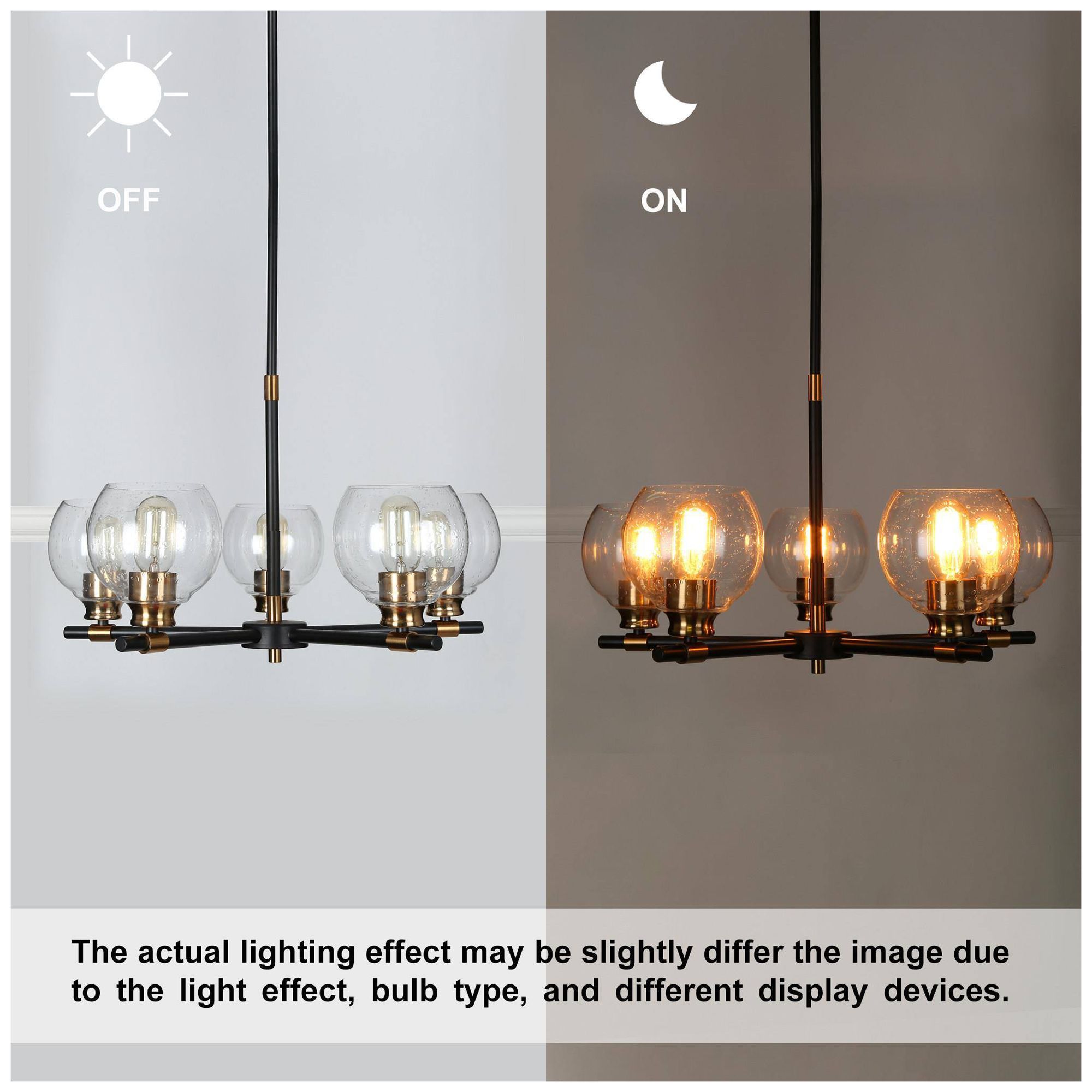 Image 5 Verex 23"W Polished Brass 5-Light Wheel Glass Dining Chandelier more views