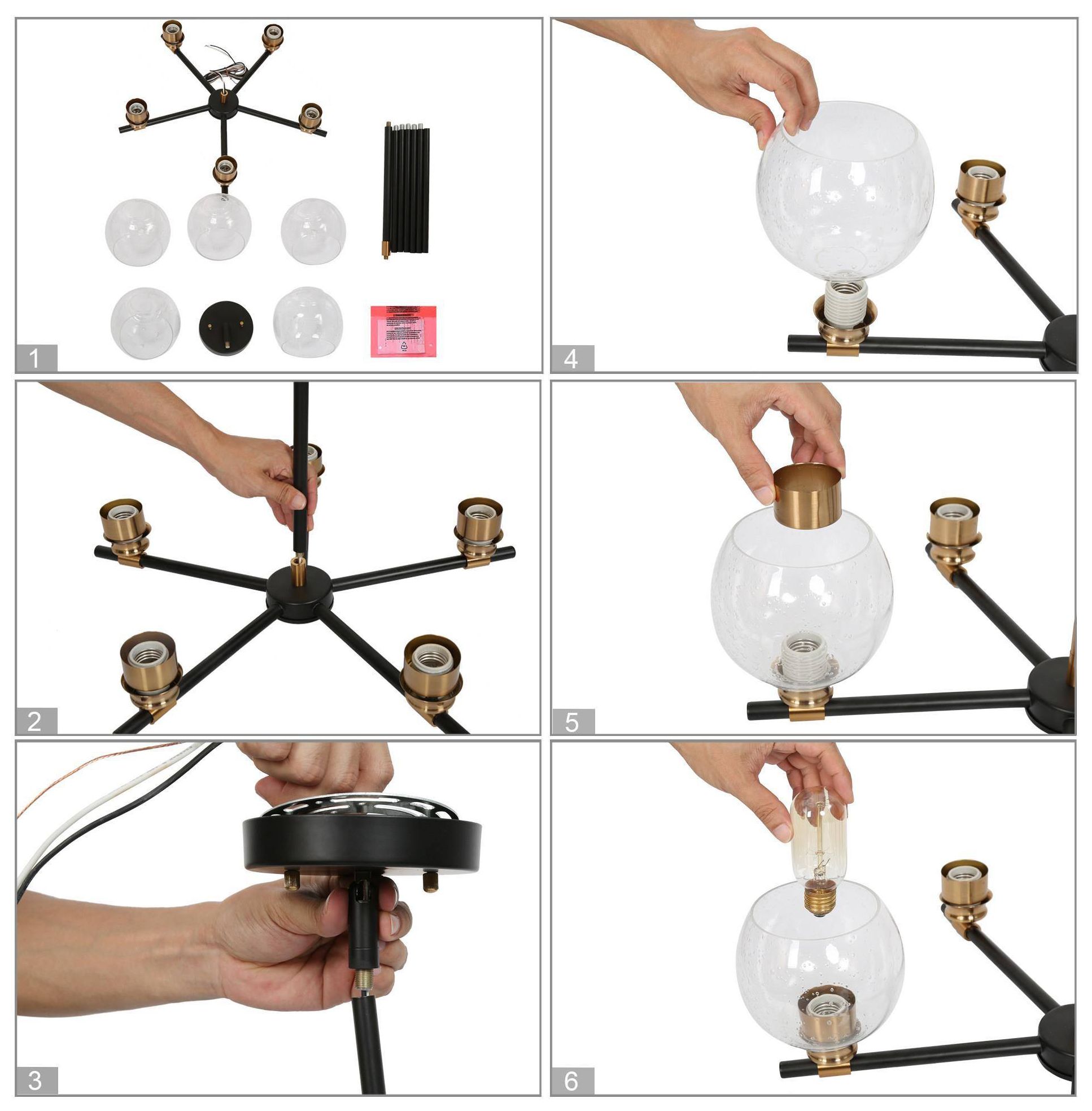 Image 6 Verex 23"W Polished Brass 5-Light Wheel Glass Dining Chandelier more views