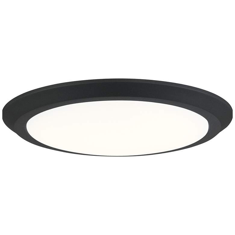 Image 1 Verge 16-Inch Integrated LED Earth Black Flush Mount Light